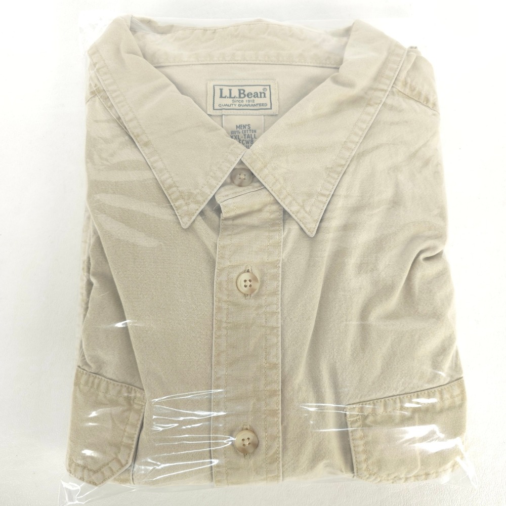 LL Bean Sunwashed Canvas Shirt Mens XXL Tall Outdoors 0FCW8 Chore‎ Barn Workwear - Picture 10 of 16